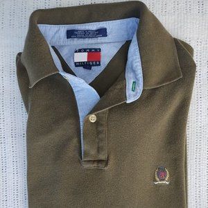 Tommy Hilfiger Men's Short-Sleeve Polo Knit Shirt - Green - Large (VGC)